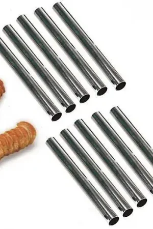 10 stampi Cannoli in acciaio inox D. mm. 15 - Lunghezza mm. 92 Ultima Occasione