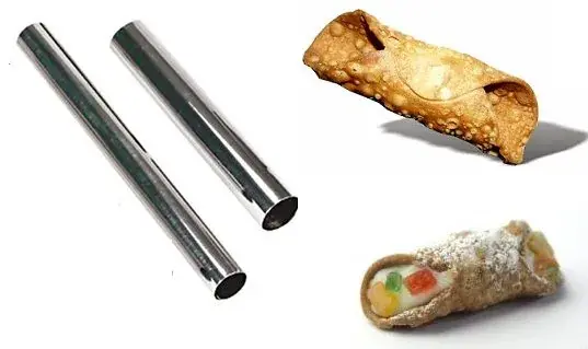 10 stampi per cannoli in inox D. da mm. 10 a mm. 25 - Lunghezza mm. 139 Super Prezzo
