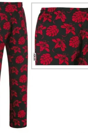 Super Prezzo Pantalone da chef in tessuto FIORE IBISCO, Unisex, regolabile con coulisse