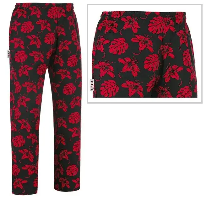Super Prezzo Pantalone da chef in tessuto FIORE IBISCO, Unisex, regolabile con coulisse