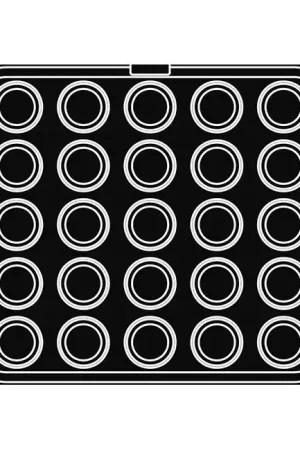 25 impronte tonde Ø 52/37 h 20 mm - Piastra per Cookmatic 380x330 mm Sconto