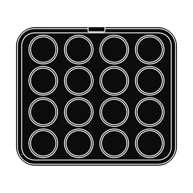 16 impronte tonde Ø 68/61 h 18 mm - Piastra per Cookmatic 380x330 mm Vendita Finale