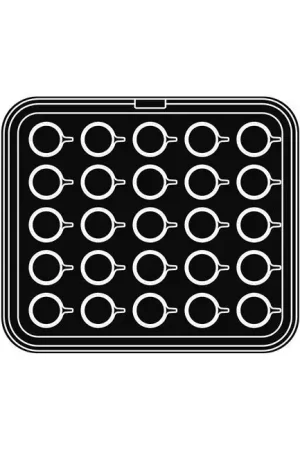 25 impronte tazzina Ø 55/35 h 16 mm - Piastra per Cookmatic 380x330 mm Solo Oggi