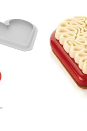 2 Stampi in silicone + cutter Level Hearts 580 di Silikomart Professional Offerta Limitata