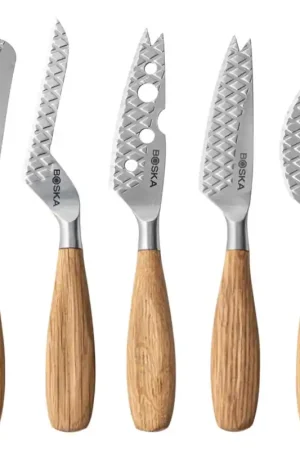 Novità Set 5 coltelli da formaggio inox e legno Boksa mini Oslo
