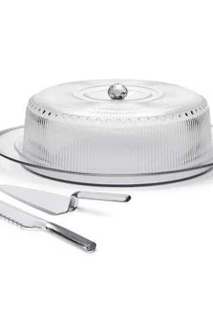 A Buon Prezzo Tortiera trasparente con coperchio e accessori Fade