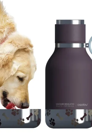 Asobu bottiglia termica con ciotola per cani Bordeaux AISDB1-BU Occasione Imperdibile