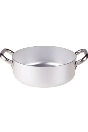 Acquista Ora CASSERUOLA BASSA ALLUMINIO CM.60 2 MANICI MM.3
