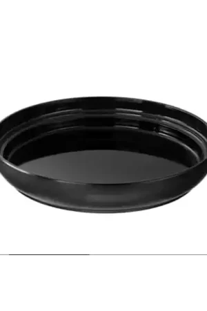 PIATTO TONDO Ø 27 H.5,3 CM NERO IN MELAMINA LEONE Pagamento Sicuro
