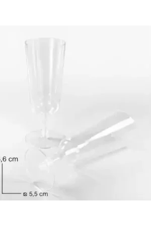 Professionale FLUTE TRASPARENTI PLASTICA CM.15,6 CONF 6 PZ