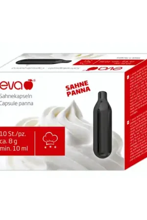 10 CAPSULE NERE PER MONTARE PANNA LINEA EVA KAUFGUT Prezzo Scontato