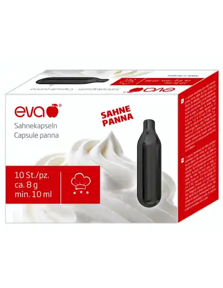 10 CAPSULE NERE PER MONTARE PANNA LINEA EVA KAUFGUT Prezzo Scontato