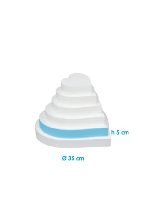 Base in polistirolo a forma di cuore diametro 35 cm x H 5 CM Di Tendenza