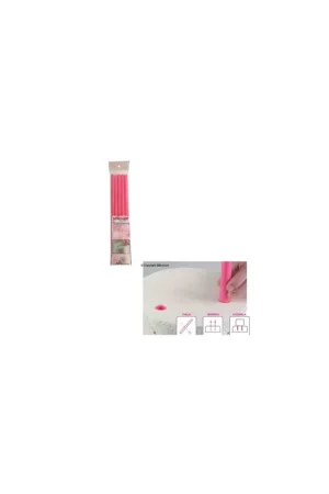 10 Pioli in plastica per torte a piani fucsia Spedizione Espresso