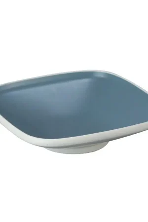 Prezzo Di Fabbrica EFAY Taiji Piatto fondo quadrato azzurro in melamina cm 25x25x6,4