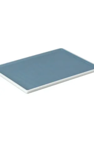 Acquista Ora EFAY Taiji Vassoio rettangolare azzurro in melamina cm 25,4x18,3x1,7