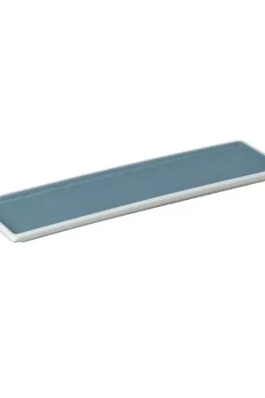 Reso Gratuito EFAY Taiji Vassoio rettangolare stretto azzurro in melamina cm 30,5x8,6x1,8