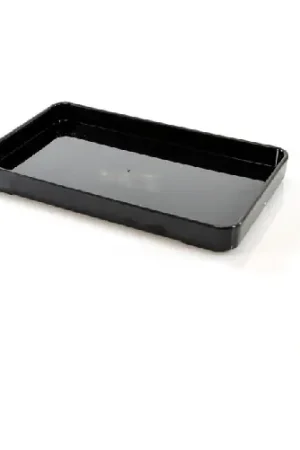 3C Casa Tegamino Rettangolare in Melamina Nero 14x22x2 cm Nuovo Arrivo