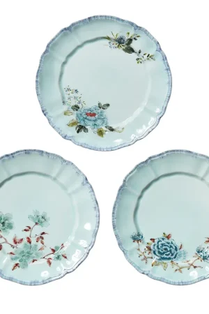 Super Prezzo Set di 3 Piatti Piani Veranda Turchese