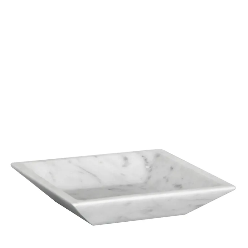 A Buon Prezzo Piatto fondo quadrato bianco di Carrara di Studioformart