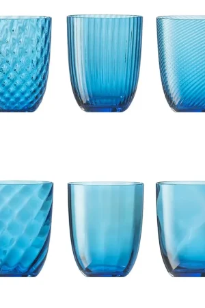 A Buon Prezzo Idra Set di 6 bicchieri turchesi assortiti