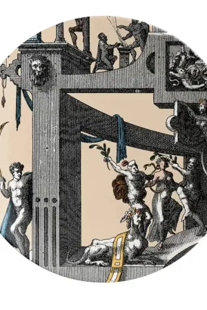 A Buon Prezzo Pompei Set di 2 Piatti pane in porcellana con disegno di grottesca 5
