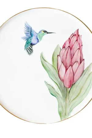 Acquista Ora Piatto grande policromo Avis Colibrì