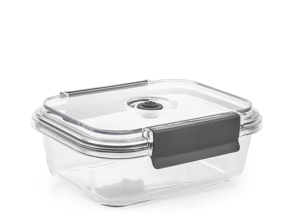 Novità H&H Contenitore Rettangolare In Vetro Con Coperchio E Valvola Sottovuoto Ml 630