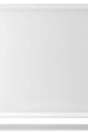 Più Venduto H&H Vassoio Con Bordo In Melamina Cm45X35X2 Bianco
