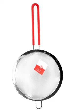 Colino In Inox Con Manico In Silicone Rosso Cm20 Professionale