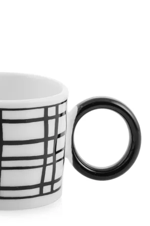 Economico H&H Set 6 Tazze Jumbo Noir In New Bone China Cc 400