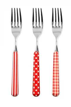 Consegna Rapida HOMe Set 6 Forchette Tavola Provence Rosso
