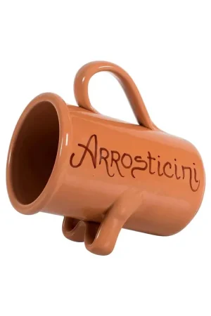 Vulcania Portarrosticini In Terracotta Colore Marrone Cm14 Subito Disponibile