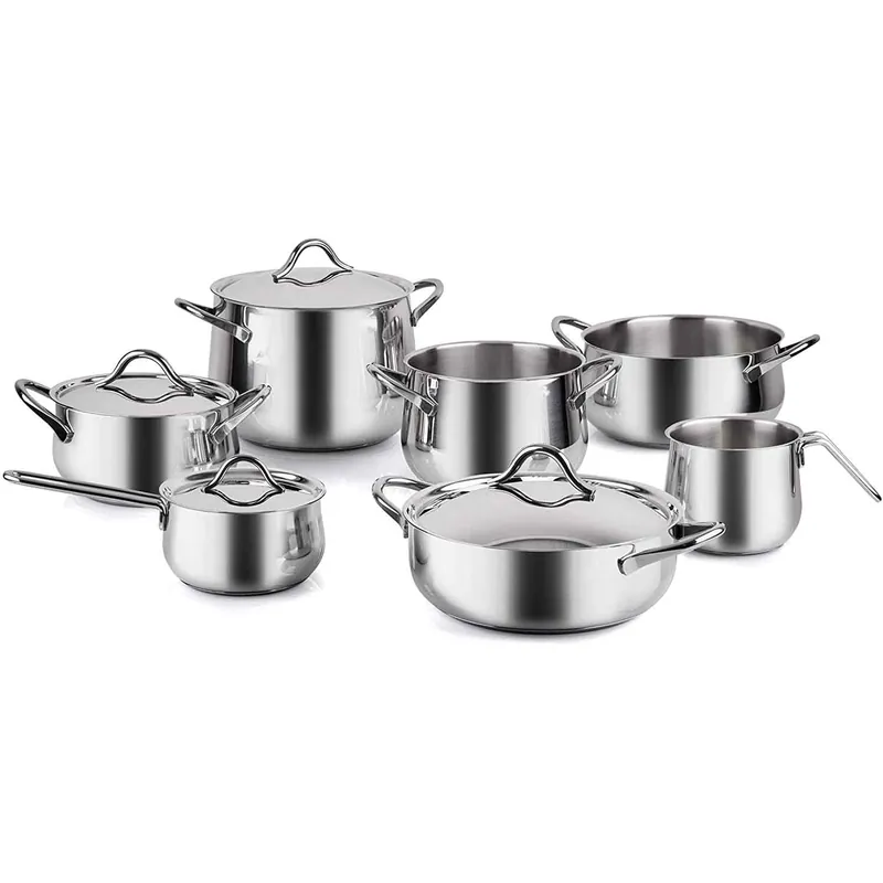 A Buon Prezzo BARAZZONI Sapore Italiano Batteria Pentole 11 Pezzi Acciaio Inox Made in Italy