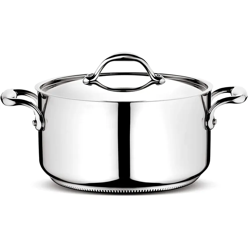 A Buon Prezzo LAGOSTINA Accademia Casseruola Fonda 2 Maniglie con Coperchio 22cm Acciaio Inox