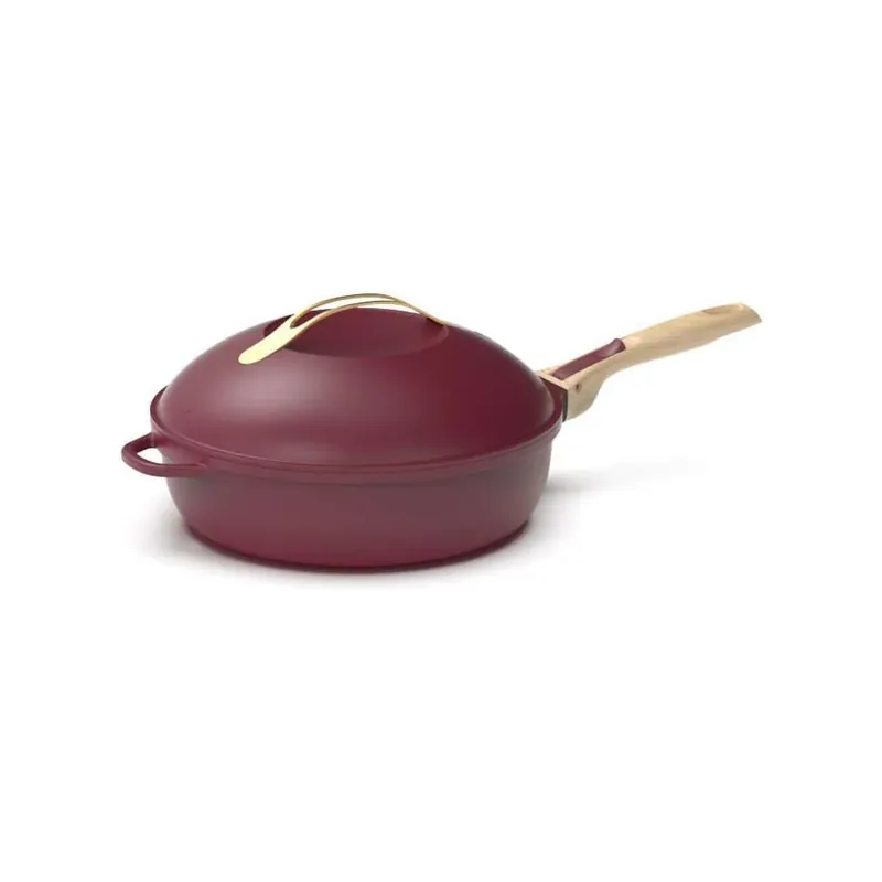 A Buon Prezzo COOKUT La Favolosa Padella Casseruola Tegame 2 Manici 8 in 1 24cm Metallo Rubino