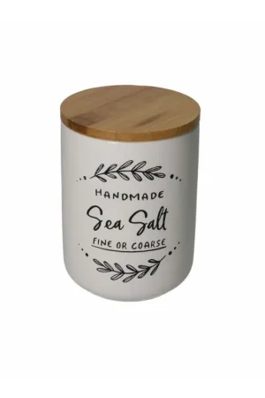 A Buon Prezzo BRANDANI Barattolo Sale Salt in Porcellana con Tappo in Bamboo