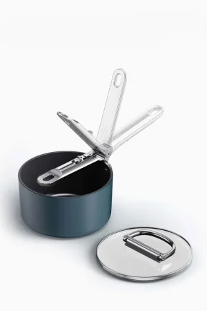 A Buon Prezzo JOSEPH JOSEPH Pentola con Manico Pieghevole e Coperchio Space 15cm Ceramica Antiaderente Blu