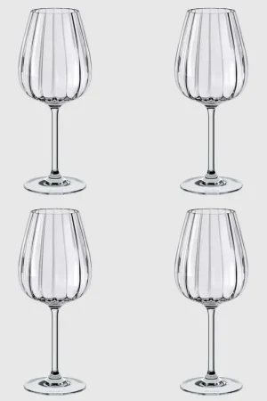VILLEROY & BOCH Rose Garden Bicchiere Calice Vino Rosso Set 4 Pezzi 200ml Cristallo Ottico Nuovo Arrivo
