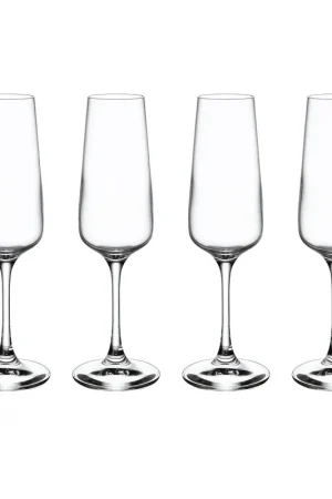 Popolare VILLEROY & BOCH Ovid Bicchiere Calice Spumante Set 4 Pezzi 120ml Cristallo