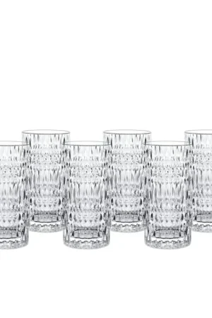 NACHTMANN Ethno Bicchiere Alto da Long Drink Set 6 Pezzi 422ml Cristallo Popolare
