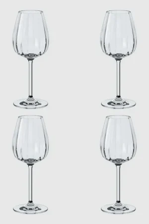 VILLEROY & BOCH Rose Garden Bicchiere Calice Vino Bianco Set 4 Pezzi 120ml Cristallo Ottico Subito Disponibile